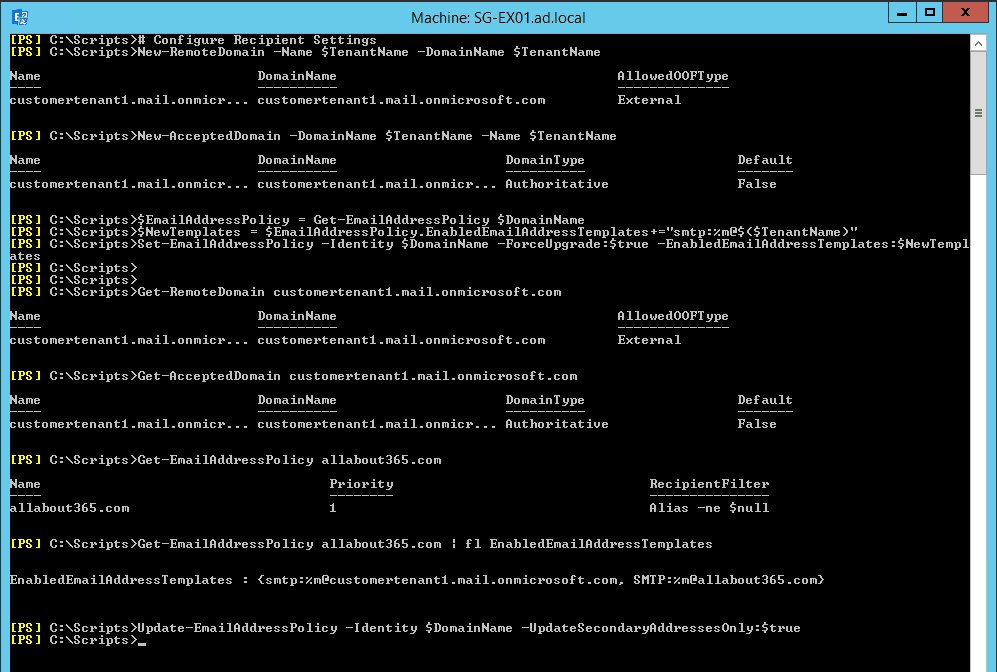 Configure Recipient Settings